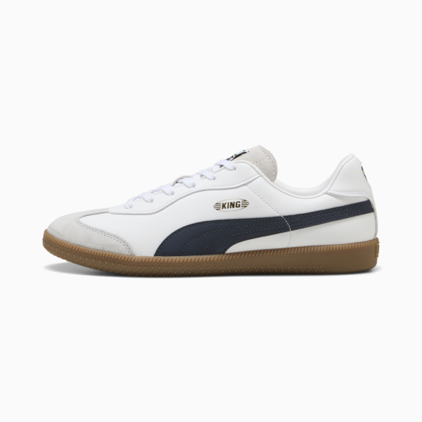 KING 21 IT Football Boots, PUMA White-New Navy-Silver Mist, large-MEX