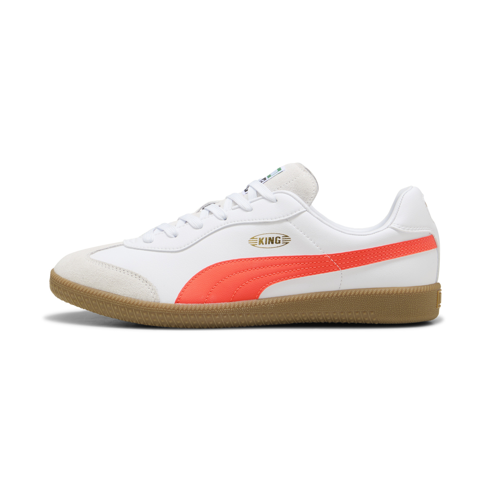 Puma KING 21 IT Fußballschuhe Unisex | White/Glowing Red | Größe: 39