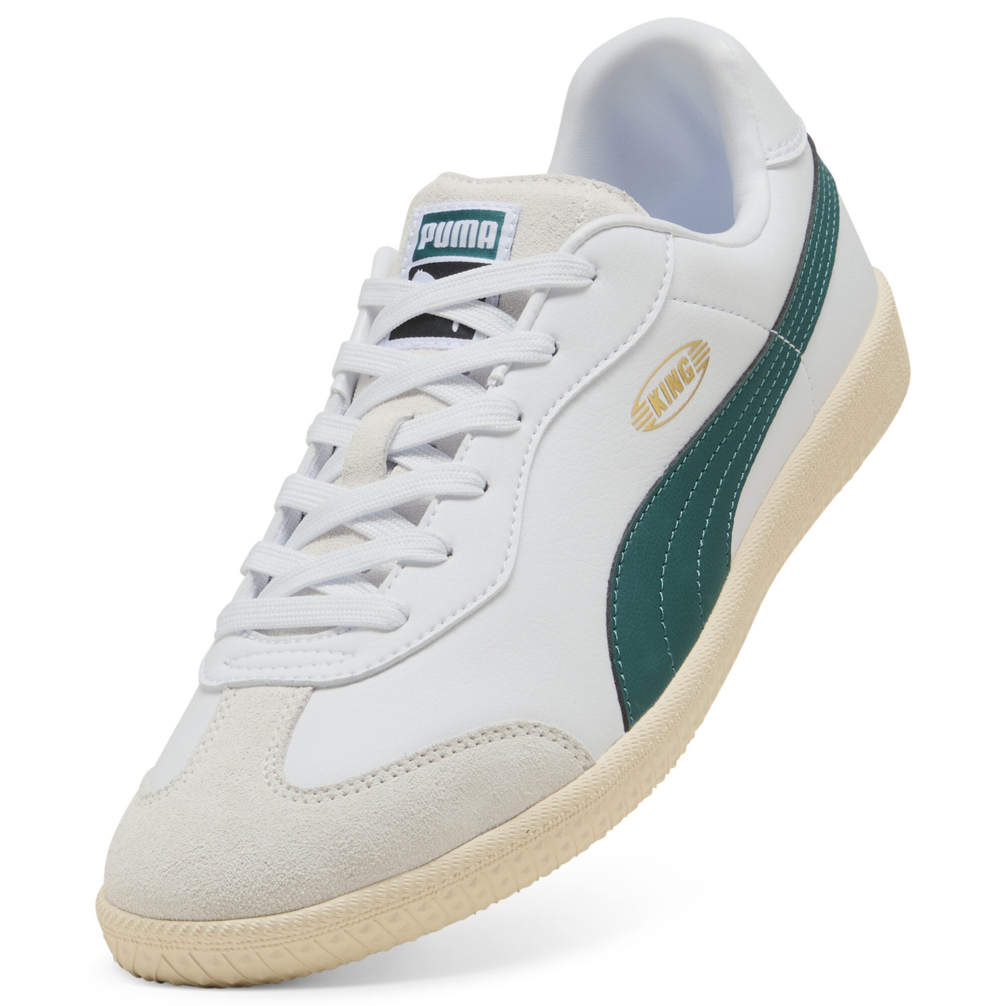 PUMA KING 21 IT voetbalschoenen, Rood/Wit/Bruin, Maat 38,5 thumbnail 2