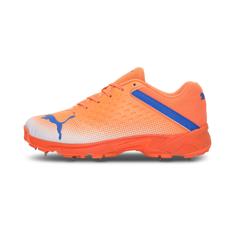 Men's PUMA Spike 22.2 Cricket Shoes, White/black/blue