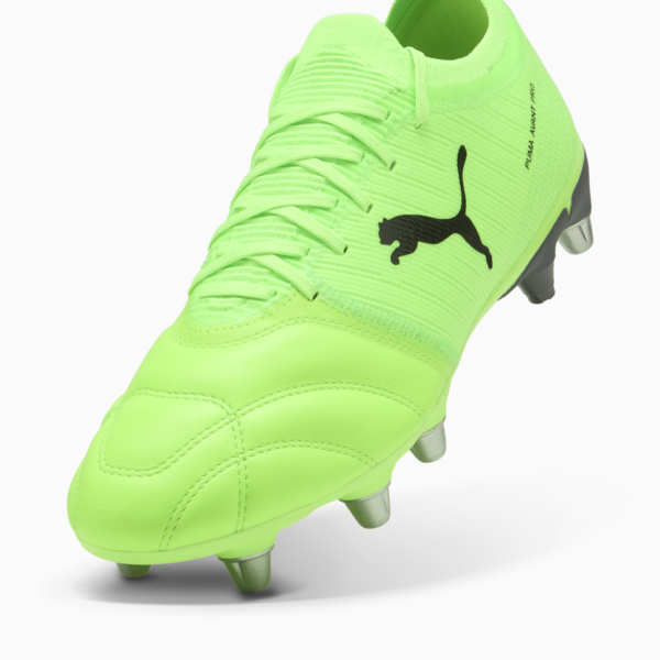 Avant Pro Men's Rugby Boots, Green Glare-PUMA Black-Galactic Gray, large-ZAF