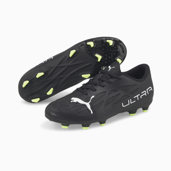 ULTRA 4.4 FG/AG Youth Football Boots, Puma Black-Puma White-Fizzy Light, large-ZAF