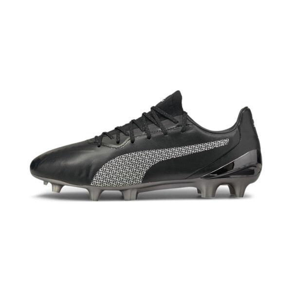 PUMA King Platinum Neymar Jr. FG/ AG Men's Soccer Cleats Shoes in Black/White - 106791_01