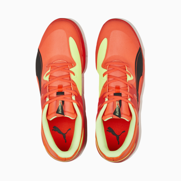Eliminate Pro II Indoor Sports Shoes, Red Blast-Fast Yellow-PUMA Black, large-ZAF