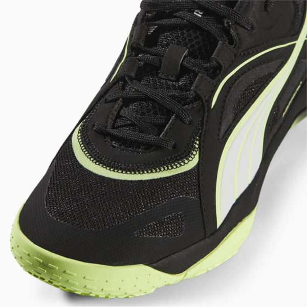 Solarstrike II Indoor Sports Shoes, Puma Black-Puma White-Fizzy Light, large-ZAF