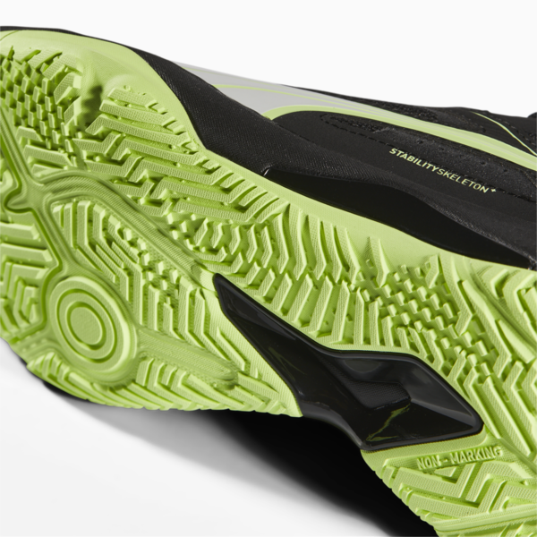 Solarstrike II Indoor Sports Shoes, Puma Black-Puma White-Fizzy Light, large-ZAF