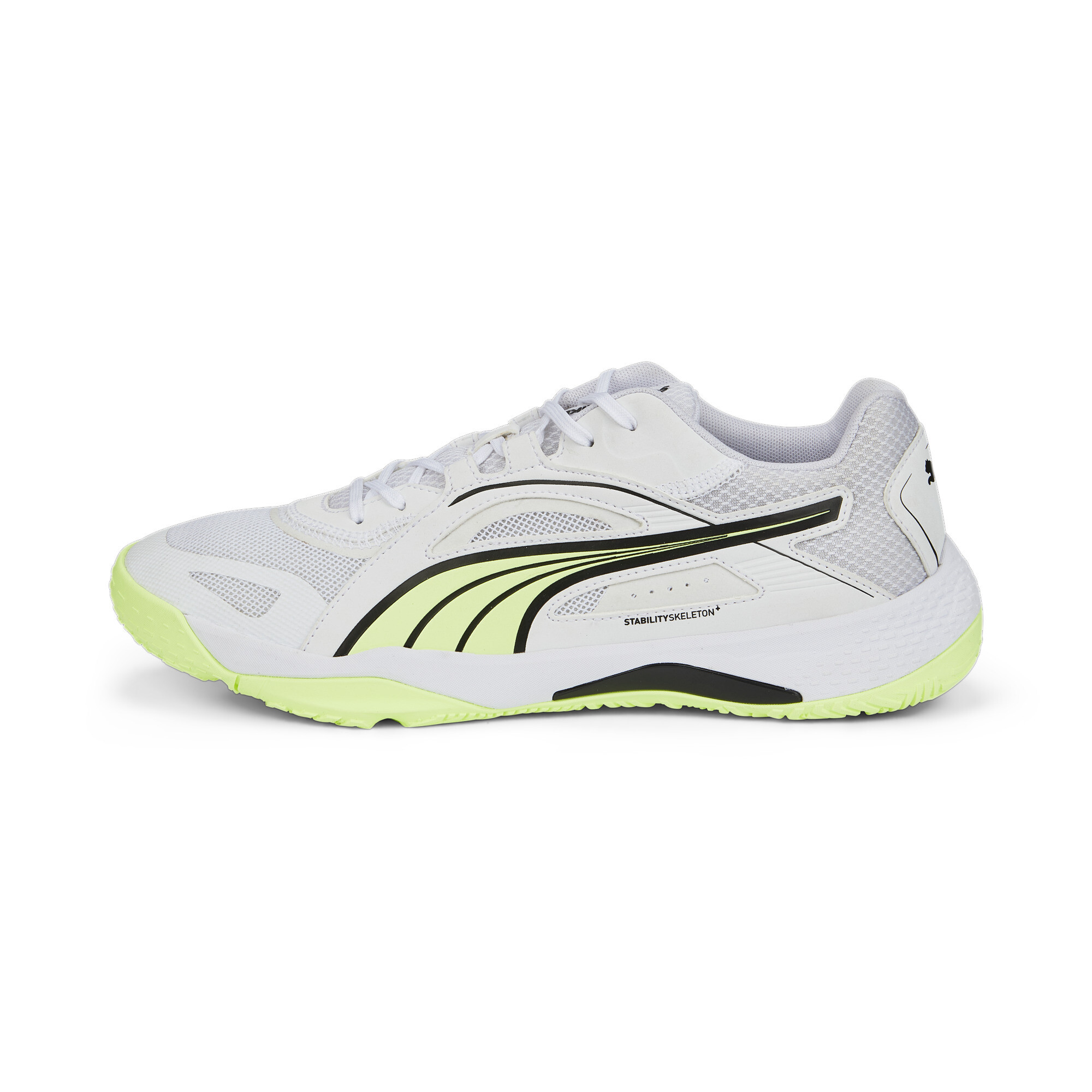 Puma Solarstrike II Hallen-Sportschuhe Für Herren | Mit Colorful | White/Fizzy Light/Black | Größe: 42.5