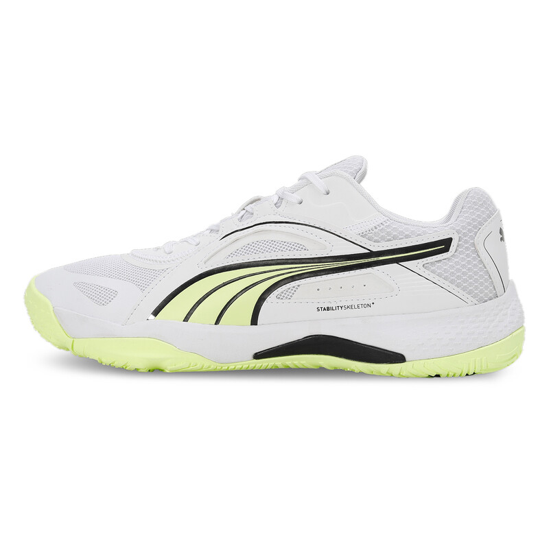 

PUMA Solarstrike II Unisex Indoor Sports Shoes, White/black
