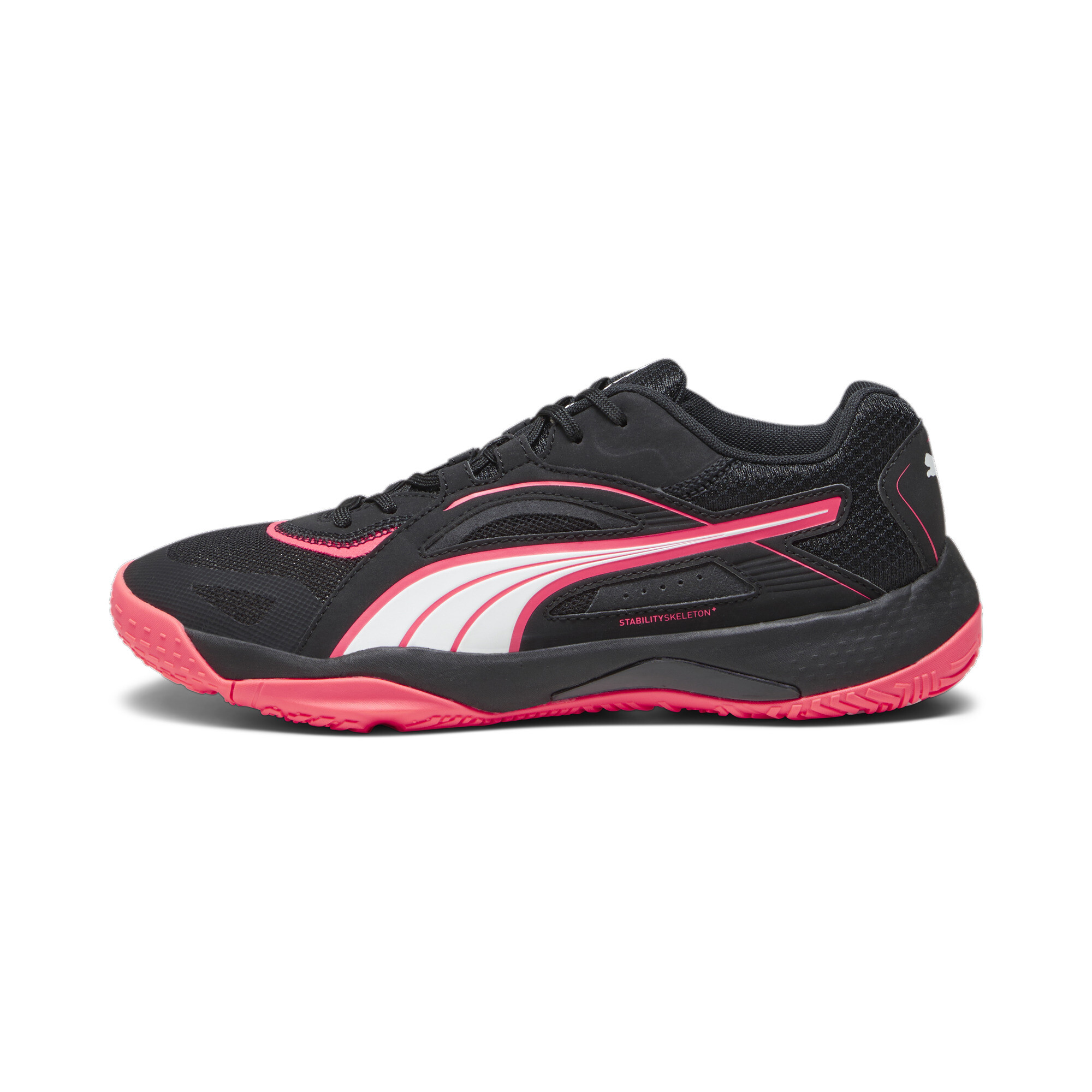 Puma Solarstrike II Hallen-Sportschuhe Für Herren | Mit Colorful | Black/Fire Orchid/White | Größe: 40