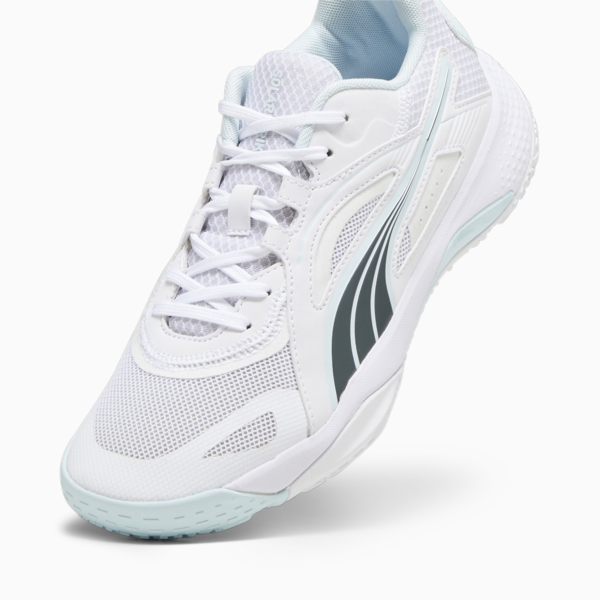 Solarstrike II Indoor Sports Shoes, Puma White-Shadow Gray-Nitro Blue, large-ZAF
