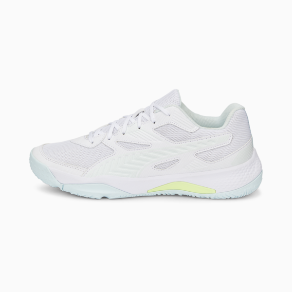 Solarflash II Indoor Sports Shoes, Puma White-Nitro Blue-Fizzy Light, large-ZAF
