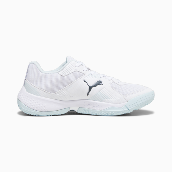 Solarflash II Indoor Sports Shoes, PUMA White-Nitro Blue-Shadow Gray, large-ZAF
