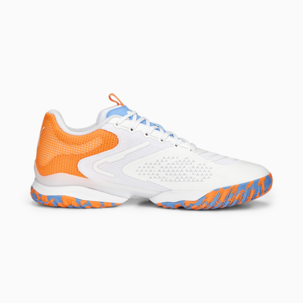 Solarattack RCT Padel Shoes, PUMA White-Ultra Orange-Team Light Blue, large-ZAF