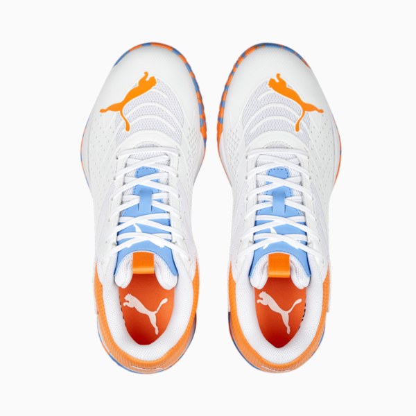 Solarattack RCT Padel Shoes, PUMA White-Ultra Orange-Team Light Blue, large-ZAF