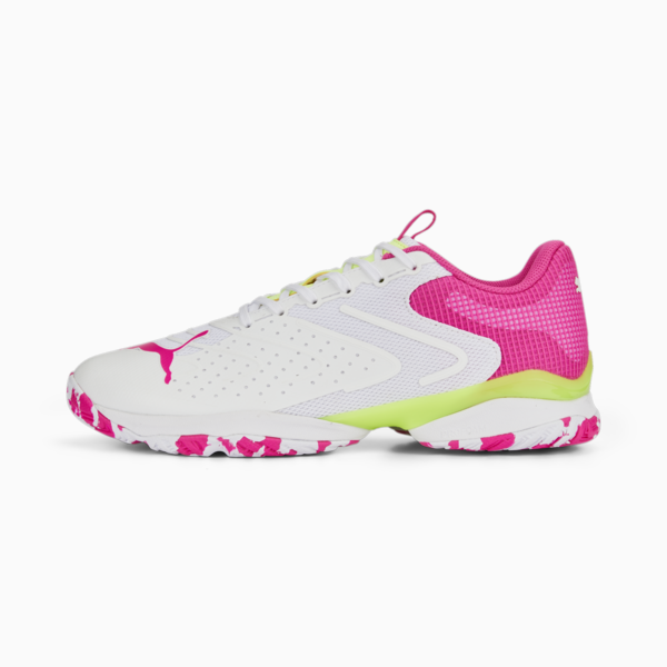 Solarattack RCT Padel Shoes, PUMA White-Ravish-Fast Yellow, large-ZAF