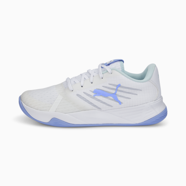Accelerate Pro II Indoor Sports Shoes Women, Puma White-Nitro Blue-Elektro Purple-Arctic Ice, large-ZAF