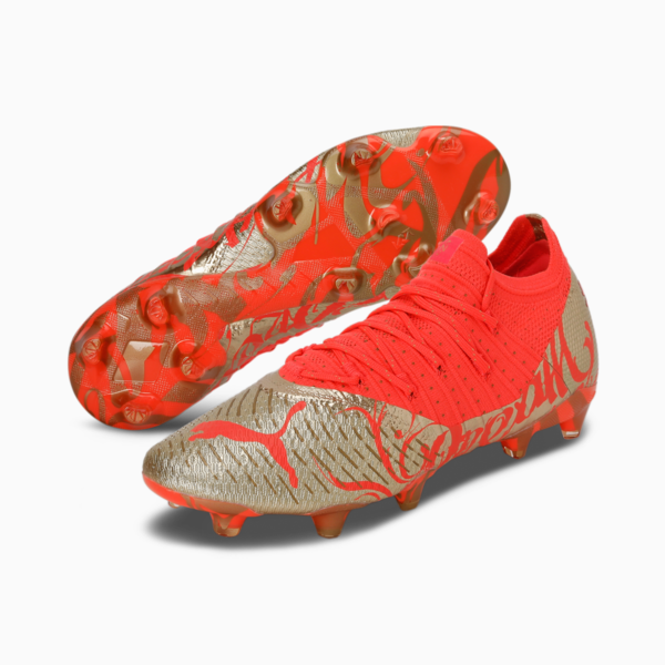 Tacos de fútbol para hombre FUTURE 1.4 Neymar Jr. FG/AG, Fiery Coral-Gold, large-MEX