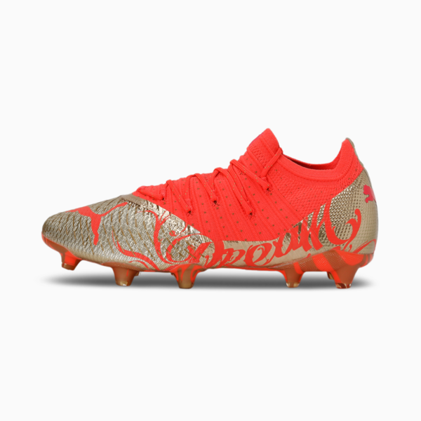 Tacos de fútbol para hombre FUTURE 1.4 Neymar Jr. FG/AG, Fiery Coral-Gold, large-MEX