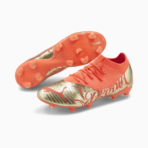 Tacos de fútbol para hombre Neymar Jr FUTURE 3.4 FG/AG, Fiery Coral-Gold, large-MEX