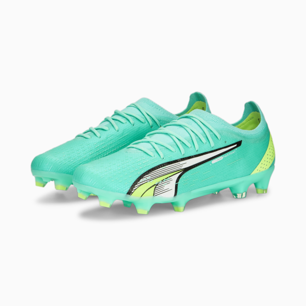 ULTRA ULTIMATE FG/AG Football Boots Unisex, Electric Peppermint-PUMA White-Fast Yellow, large-ZAF