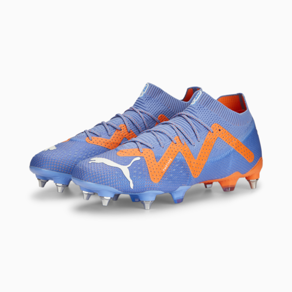 FUTURE ULTIMATE MxSG Football Boots Unisex, Blue Glimmer-PUMA White-Ultra Orange, large-ZAF