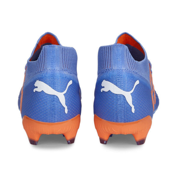 FUTURE ULTIMATE FG/AG Football Boots, Blue Glimmer-PUMA White-Ultra Orange, large-ZAF