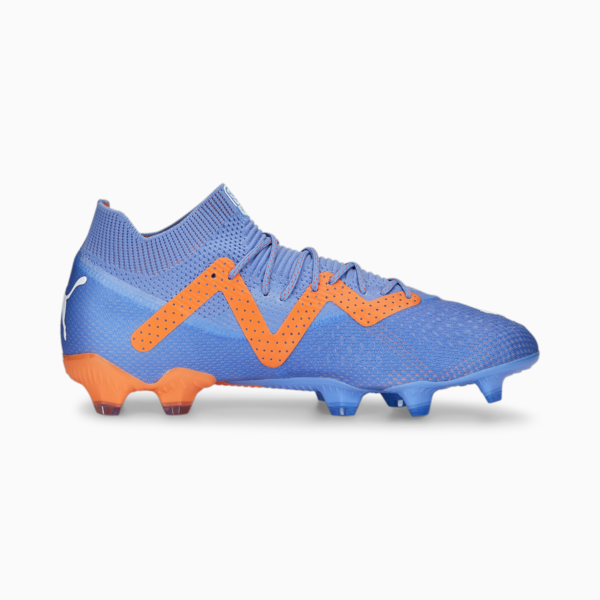 Botines de fútbol FUTURE ULTIMATE FG/AG, Blue Glimmer-PUMA White-Ultra Orange, large-ARG