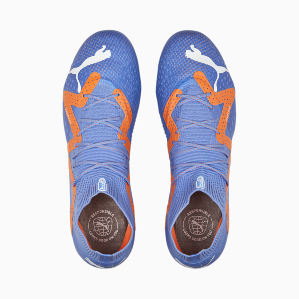 Botines de fútbol FUTURE ULTIMATE FG/AG, Blue Glimmer-PUMA White-Ultra Orange, large-ARG