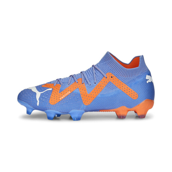 FUTURE ULTIMATE FG/AG Football Boots Women, Blue Glimmer-PUMA White-Ultra Orange, large-ZAF