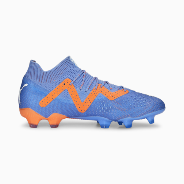 Botines de fútbol para mujer FUTURE ULTIMATE FG/AG, Blue Glimmer-PUMA White-Ultra Orange, large-ARG