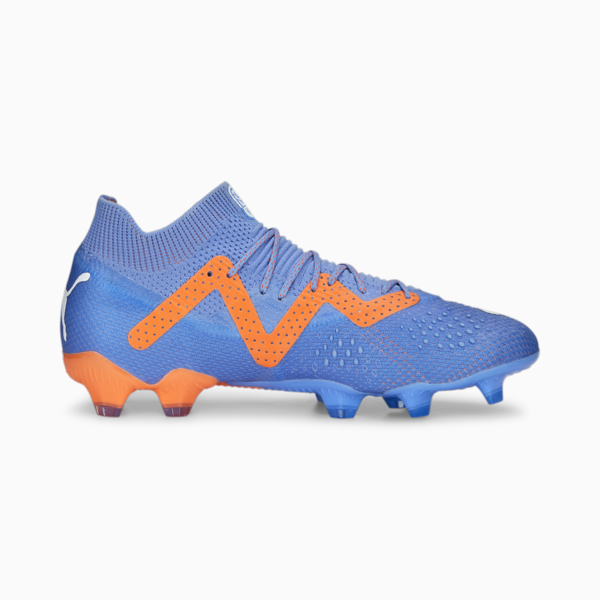 FUTURE ULTIMATE FG/AG Football Boots Women, Blue Glimmer-PUMA White-Ultra Orange, large-ZAF