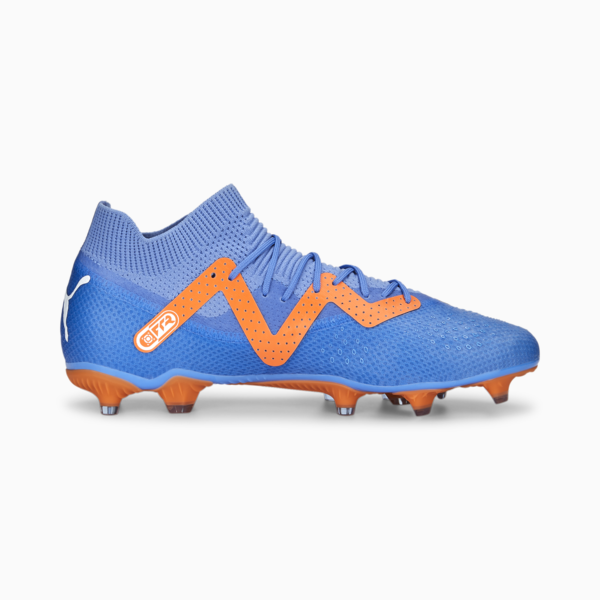 FUTURE Pro FG/AG Football Boots Unisex, Blue Glimmer-PUMA White-Ultra Orange, large-ZAF