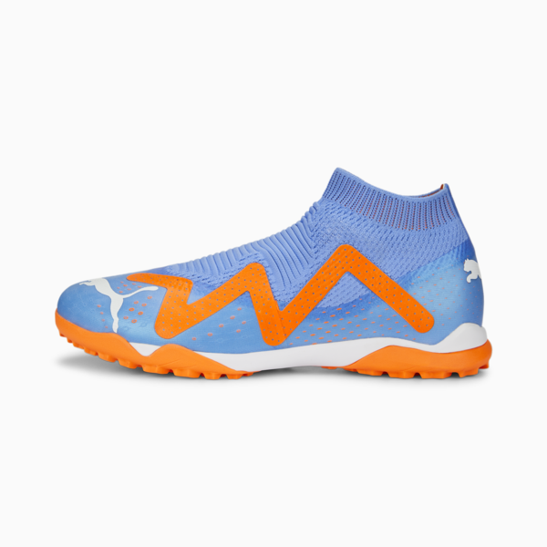 FUTURE MATCH+ LL TT Football Cleats, Blue Glimmer-PUMA White-Ultra Orange, large-ZAF