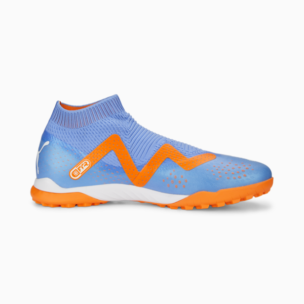 FUTURE MATCH+ LL TT Football Cleats, Blue Glimmer-PUMA White-Ultra Orange, large-ZAF