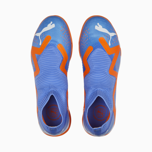FUTURE MATCH+ LL TT Football Cleats, Blue Glimmer-PUMA White-Ultra Orange, large-ZAF
