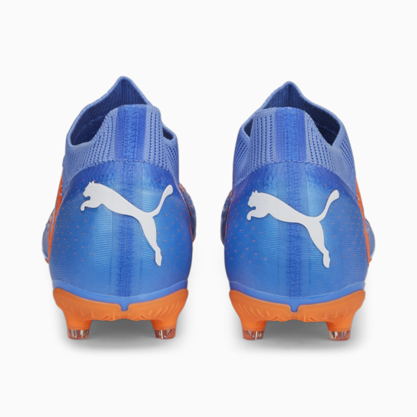 FUTURE Match FG/AG Football Boots Unisex, Blue Glimmer-PUMA White-Ultra Orange, large-ZAF
