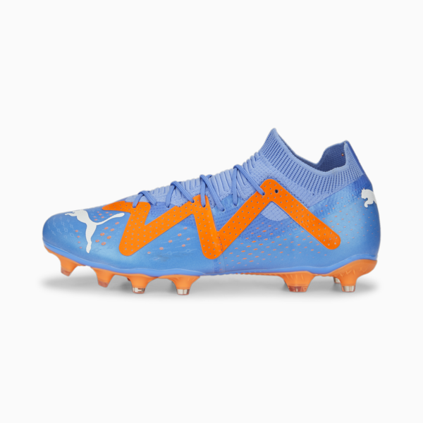 FUTURE Match FG/AG Football Boots Unisex, Blue Glimmer-PUMA White-Ultra Orange, large-ZAF
