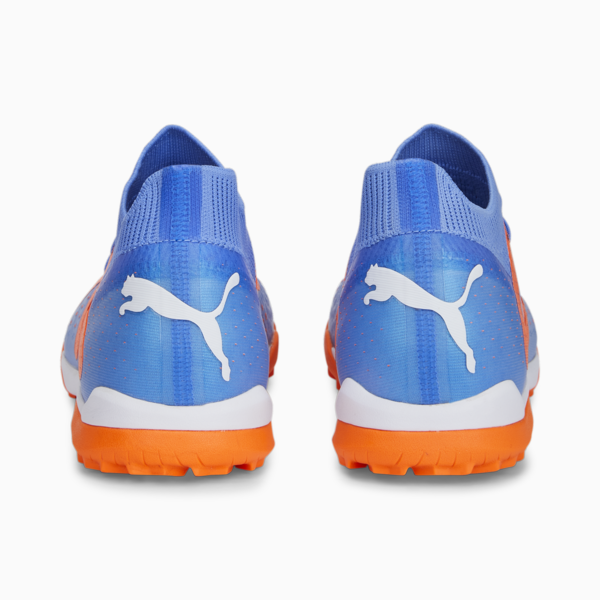 FUTURE Match TT Football Boots Unisex, Blue Glimmer-PUMA White-Ultra Orange, large-ZAF