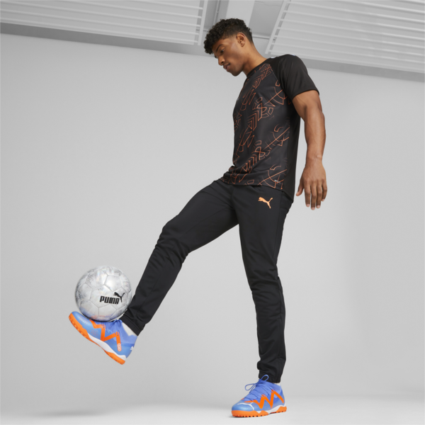 FUTURE Match TT Football Boots Unisex, Blue Glimmer-PUMA White-Ultra Orange, large-ZAF
