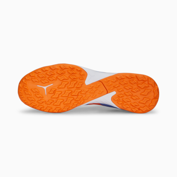 FUTURE Match TT Football Boots Unisex, Blue Glimmer-PUMA White-Ultra Orange, large-ZAF
