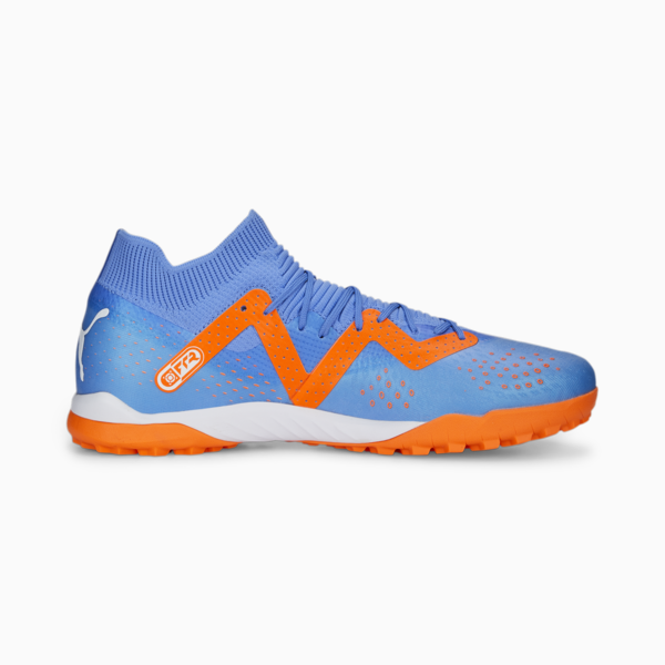 FUTURE Match TT Football Boots Unisex, Blue Glimmer-PUMA White-Ultra Orange, large-ZAF