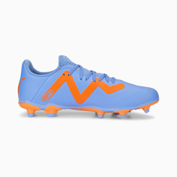 FUTURE Play FG/AG Football Boots Women, Blue Glimmer-PUMA White-Ultra Orange, large-ZAF