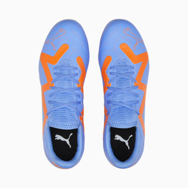 FUTURE Play FG/AG Football Boots Women, Blue Glimmer-PUMA White-Ultra Orange, large-ZAF