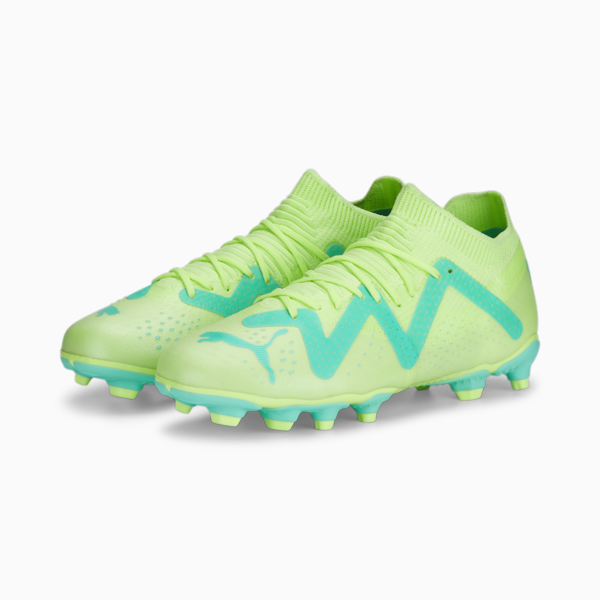 FUTURE Match FG/AG Football Boots Youth, Fast Yellow-PUMA Black-Electric Peppermint, large-ZAF