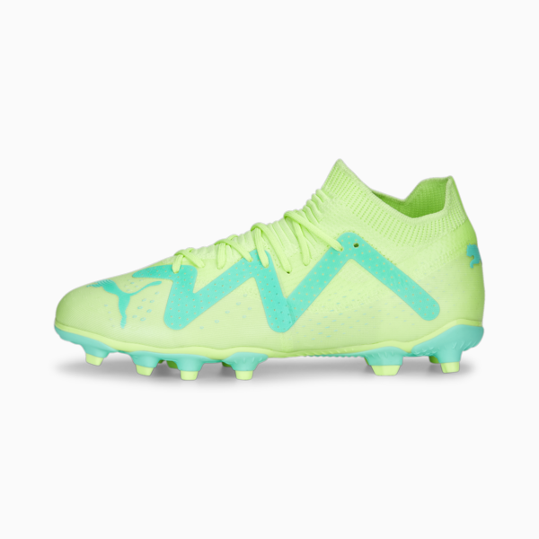 FUTURE Match FG/AG Football Boots Youth, Fast Yellow-PUMA Black-Electric Peppermint, large-ZAF