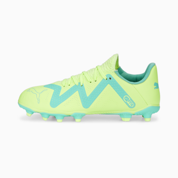 FUTURE Play FG/AG Football Boots Youth, Fast Yellow-PUMA Black-Electric Peppermint, large-ZAF