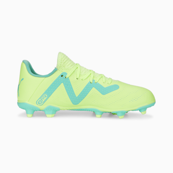 FUTURE Play FG/AG Football Boots Youth, Fast Yellow-PUMA Black-Electric Peppermint, large-ZAF