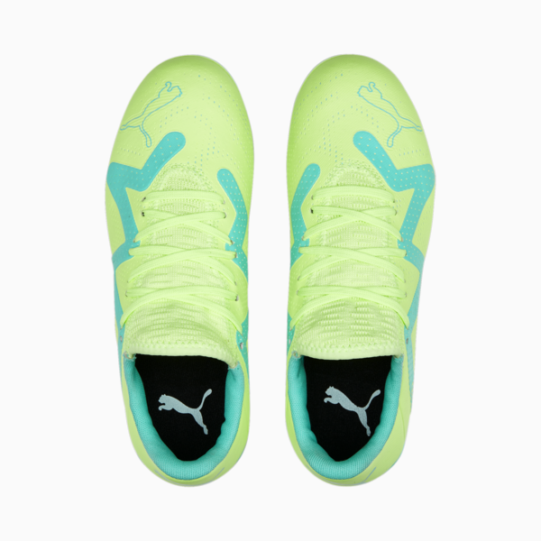 FUTURE Play FG/AG Football Boots Youth, Fast Yellow-PUMA Black-Electric Peppermint, large-ZAF