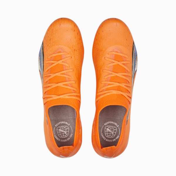 ULTRA ULTIMATE FG/AG Football Boots Women, Ultra Orange-PUMA White-Blue Glimmer, large-ZAF
