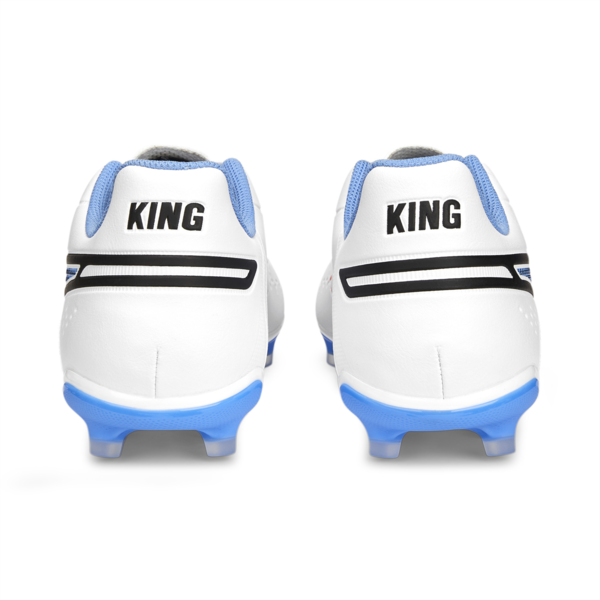 KING Match FG/AG Football Boots, PUMA White-PUMA Black-Blue Glimmer-Ultra Orange, large-MEX